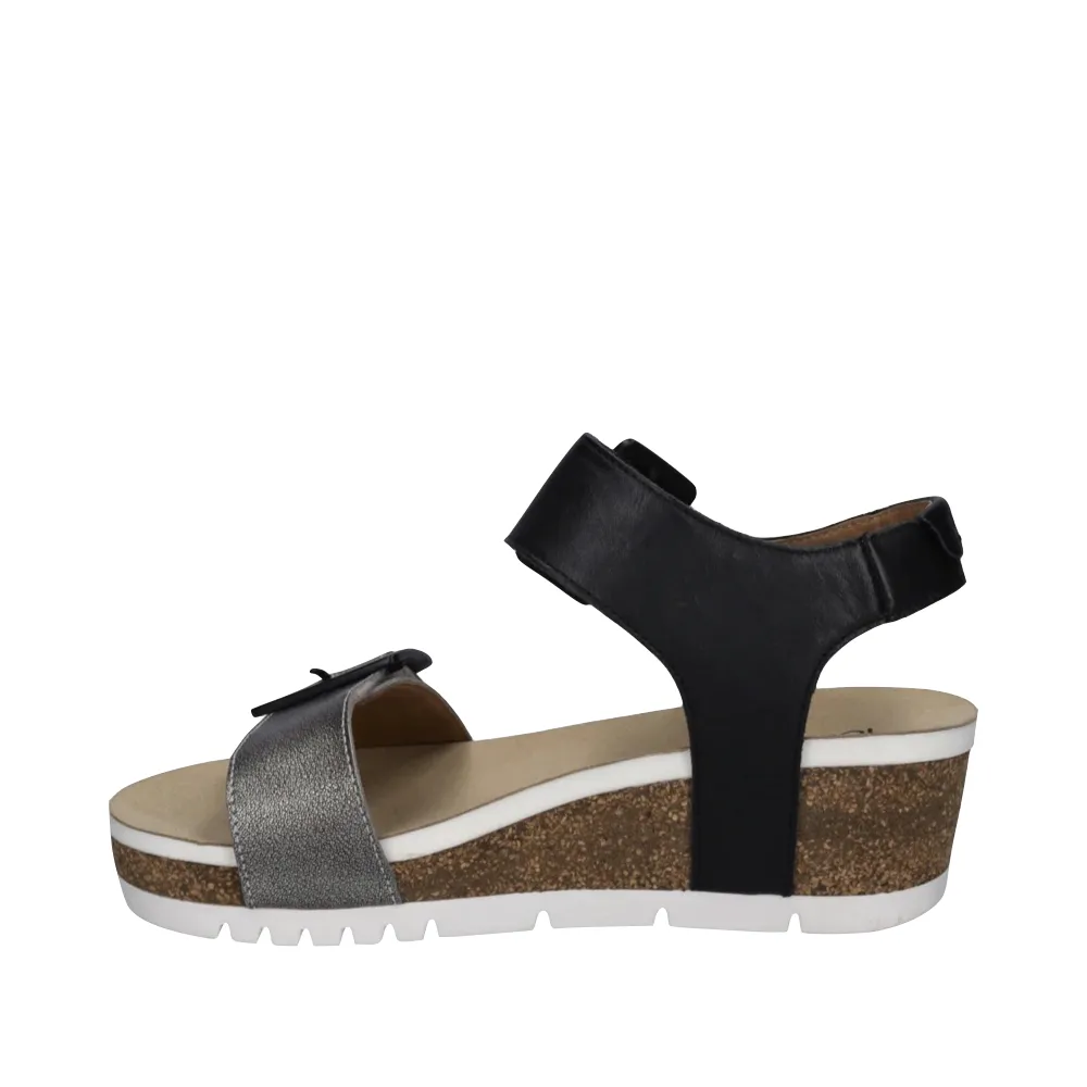 Josef Seibel Damen Quinn 02 Keilabsatz-Sandale in Basalt