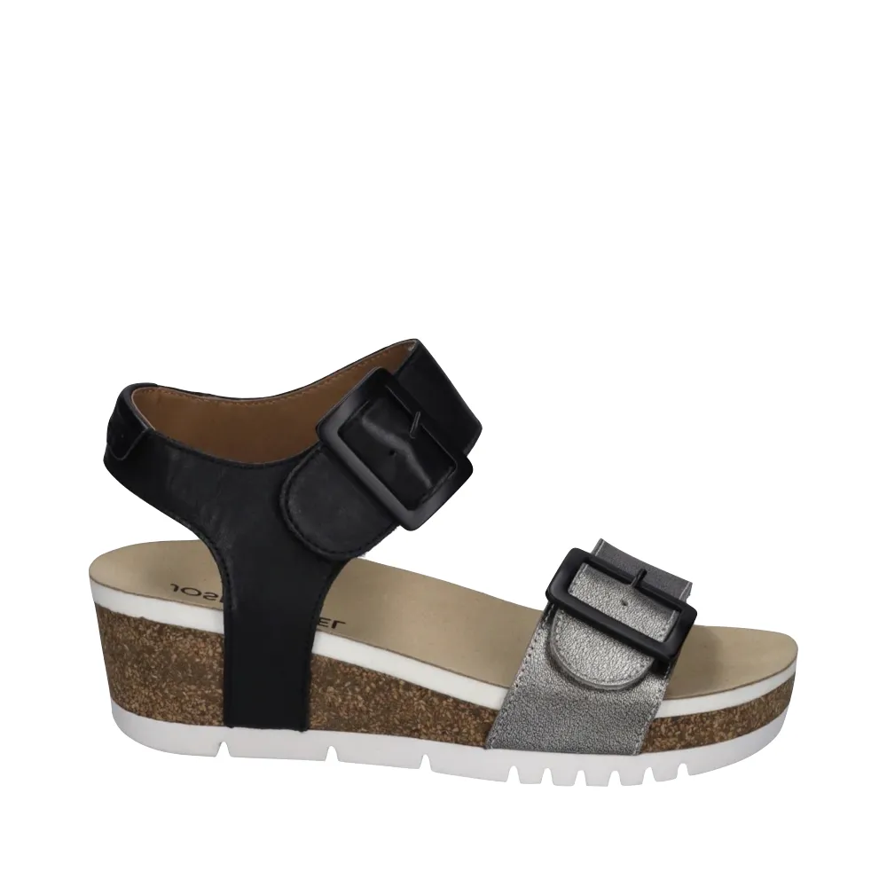 Josef Seibel Damen Quinn 02 Keilabsatz-Sandale in Basalt