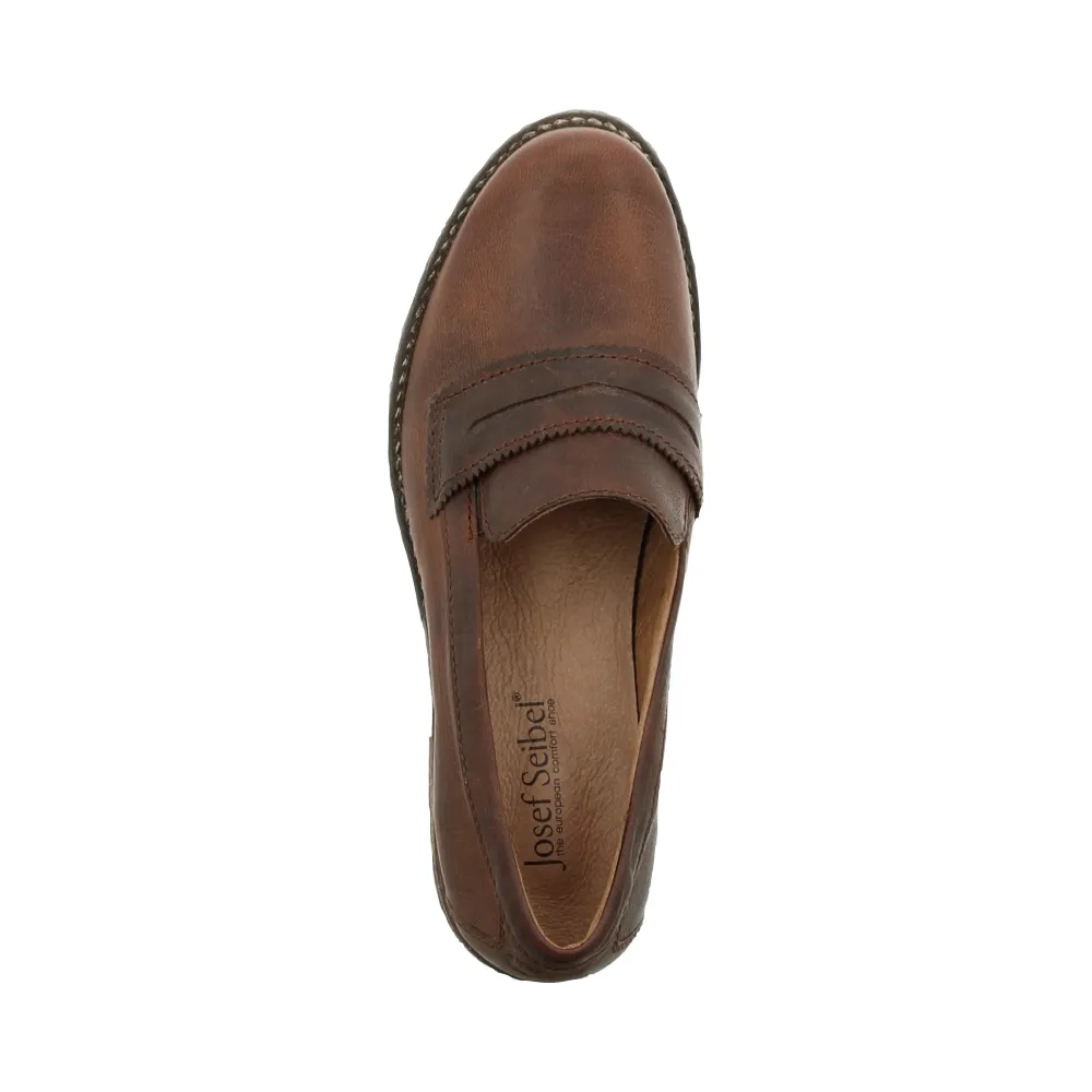 Josef Seibel Damen Sienna 96 Leder-Loafer in Kamel