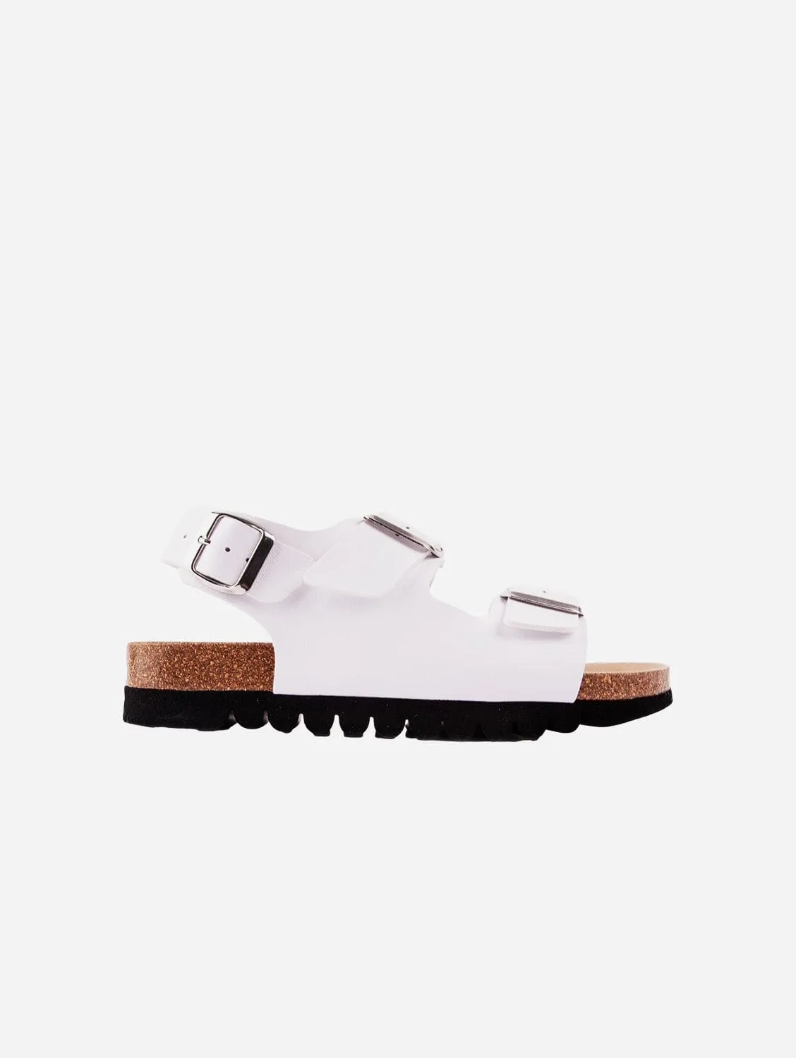 Lima Damen-Vegan-Fußbett-Sandalen | Weiß