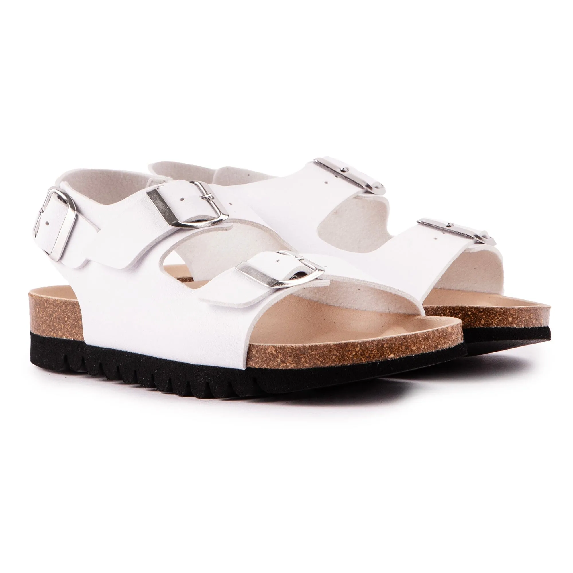 Lima Damen-Vegan-Fußbett-Sandalen | Weiß