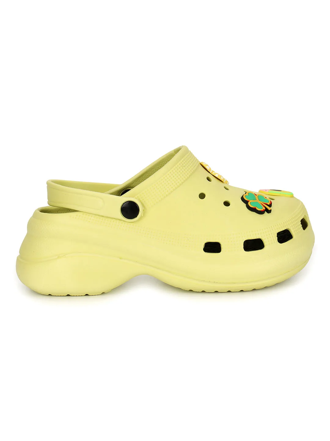 Stilvolle Lime Yellow Schlupf-Clogs Für Damen (TC-LCLOG5-LIME)