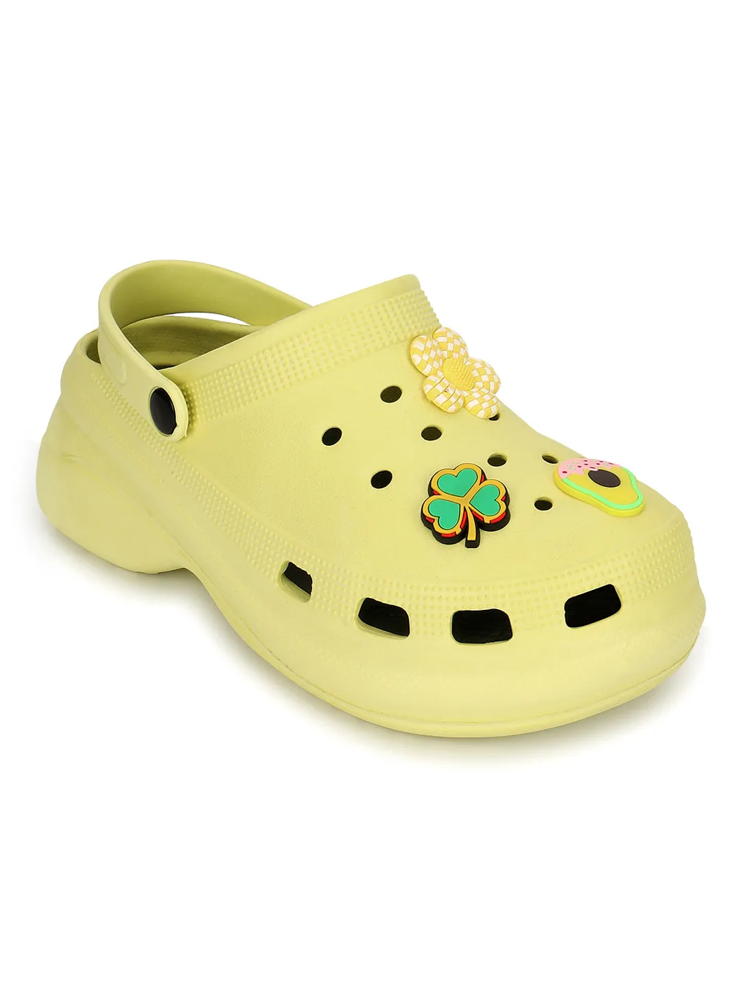 Stilvolle Lime Yellow Schlupf-Clogs Für Damen (TC-LCLOG5-LIME)
