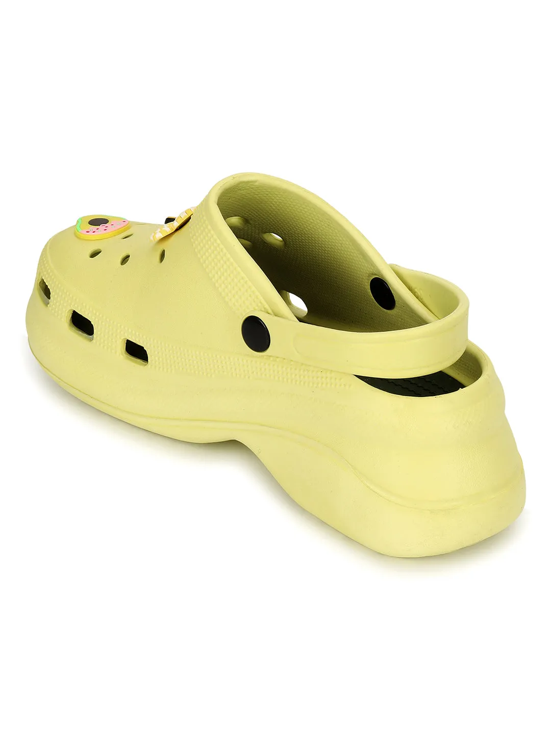 Stilvolle Lime Yellow Schlupf-Clogs Für Damen (TC-LCLOG5-LIME)