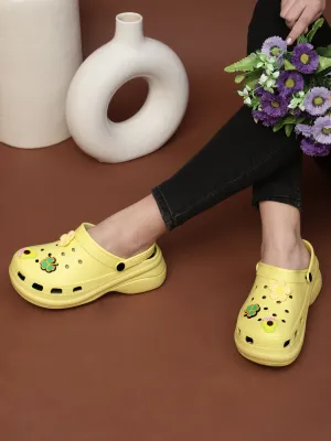 Stilvolle Lime Yellow Schlupf-Clogs Für Damen (TC-LCLOG5-LIME)