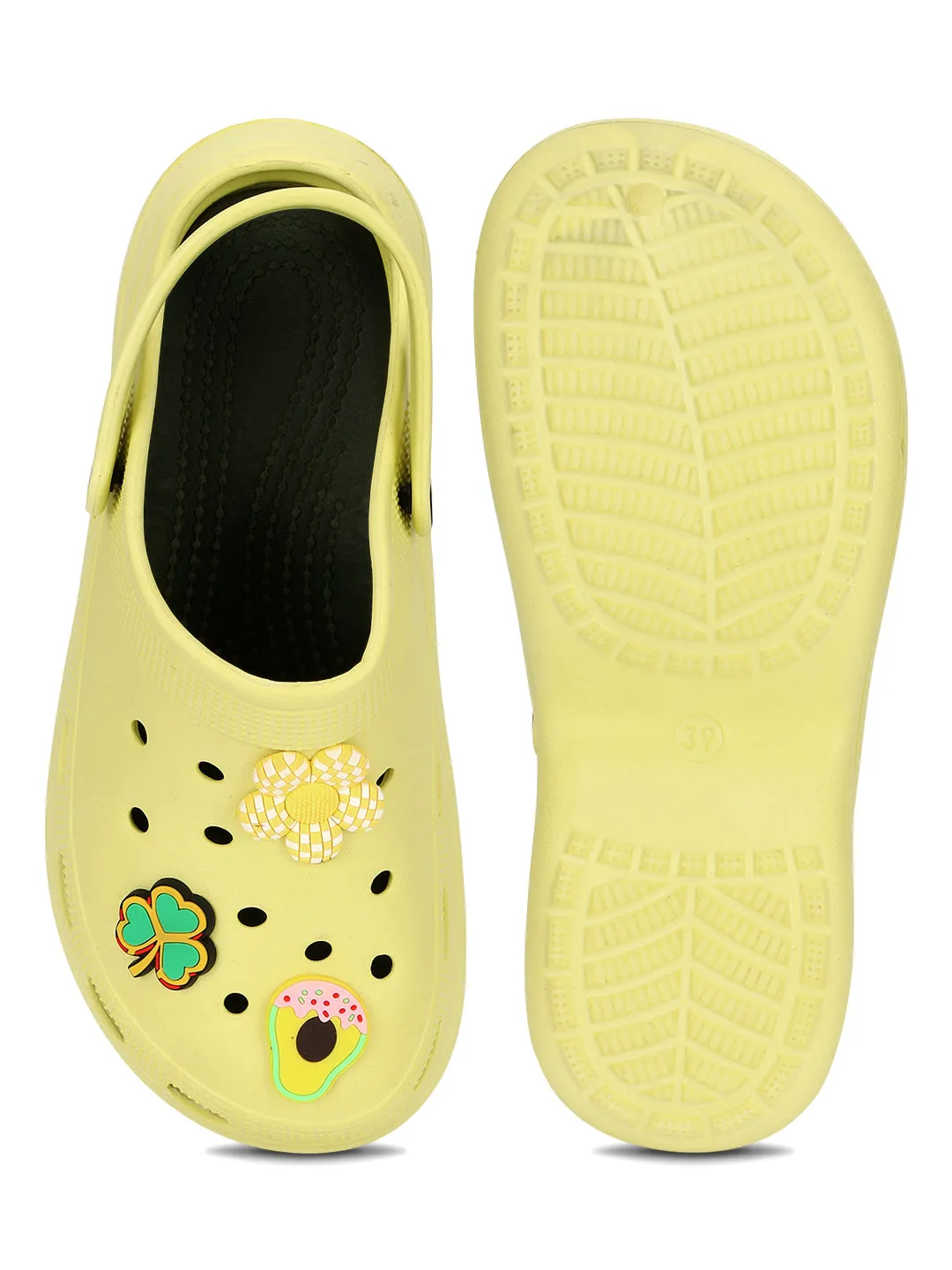 Stilvolle Lime Yellow Schlupf-Clogs Für Damen (TC-LCLOG5-LIME)