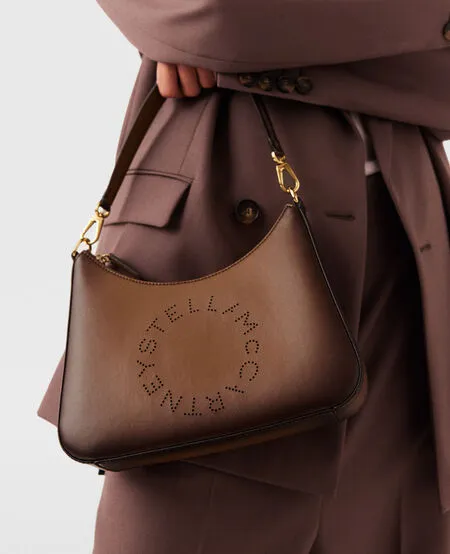 Logo Crossbody Schultertasche, Gealterter Brandy Taschen_Stella Mccartney_Taschen