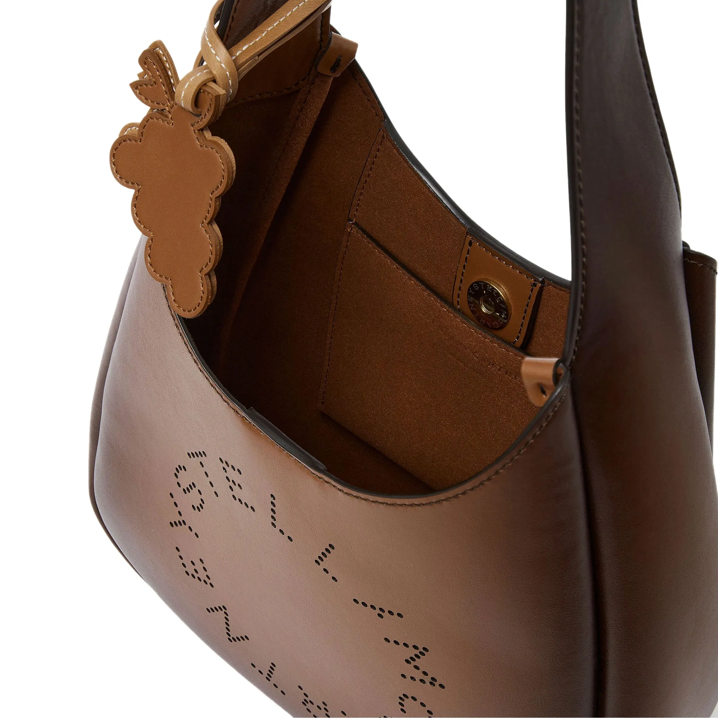 Logo Hobo Klein, Gealterter Cognac Taschen_Stella Mccartney_Taschen