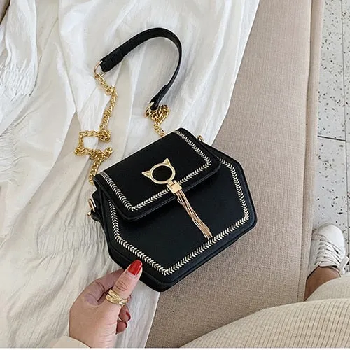 Longlight Damen Modische Schultertasche PU / Mattes Polyester Luxus-Leder Markenhandtasche Umhängetaschen Für Damen 2020 Fashion Nova Taschen