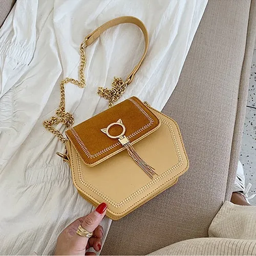 Longlight Damen Modische Schultertasche PU / Mattes Polyester Luxus-Leder Markenhandtasche Umhängetaschen Für Damen 2020 Fashion Nova Taschen