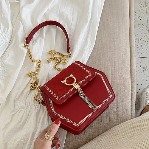 Longlight Damen Modische Schultertasche PU / Mattes Polyester Luxus-Leder Markenhandtasche Umhängetaschen Für Damen 2020 Fashion Nova Taschen