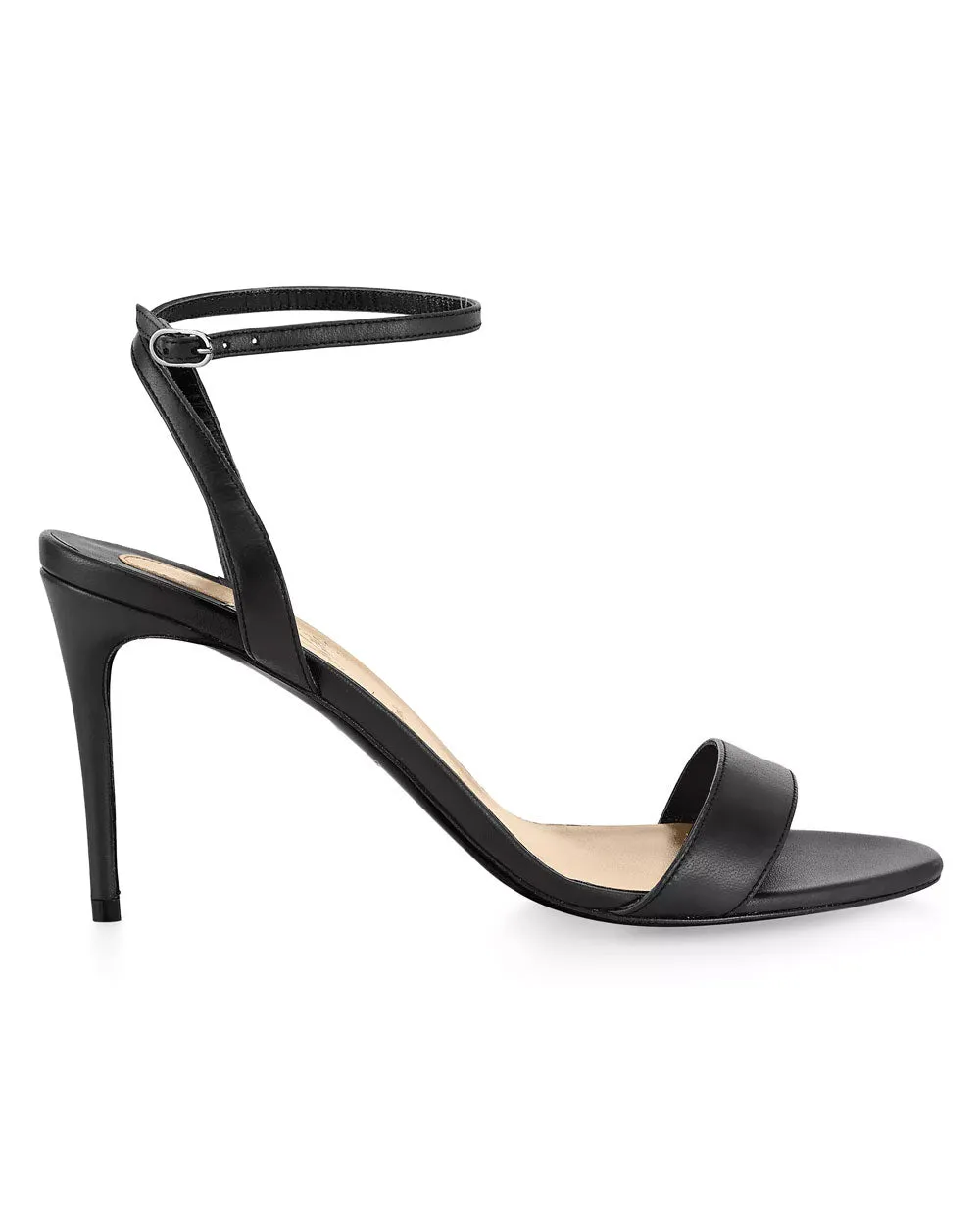 Loubigirl Leder-Sandale in Schwarz