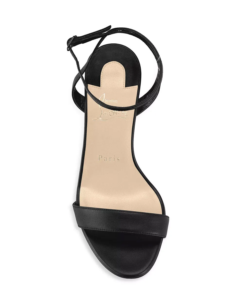 Loubigirl Leder-Sandale in Schwarz