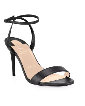Loubigirl Leder-Sandale in Schwarz