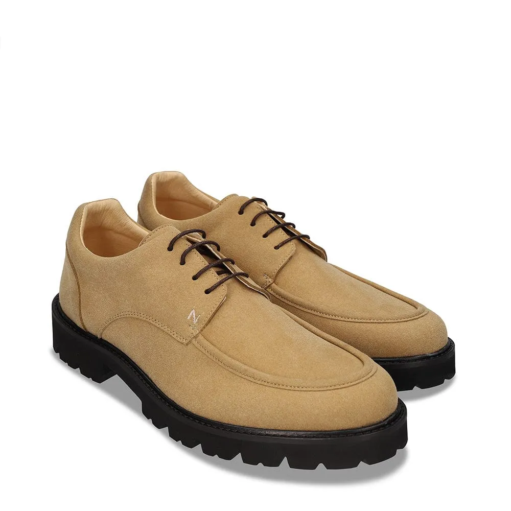 Luke Herren-Vegane Wildleder Derby-Schuhe | Beige