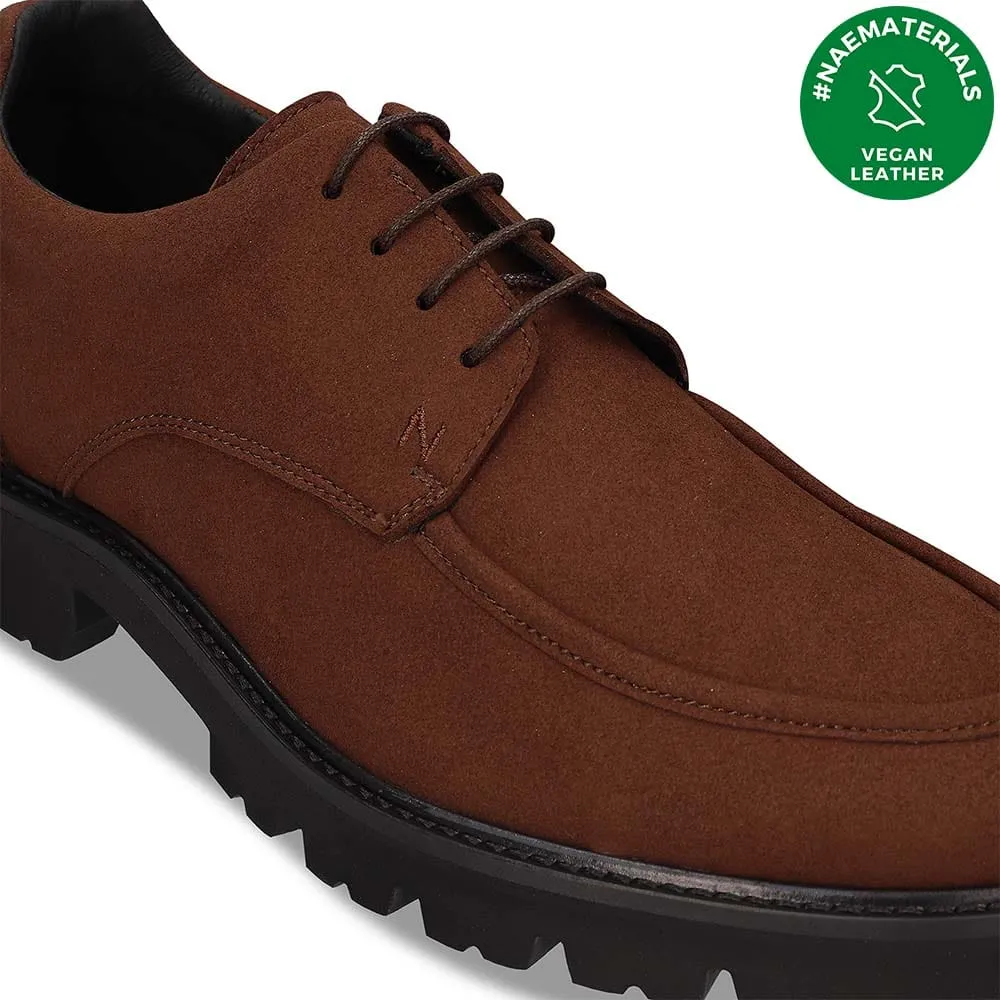 Luke Herren-Vegan-Suede-Derby-Schuhe | Braun