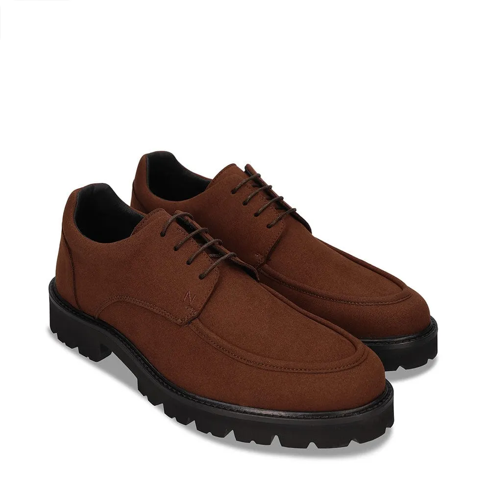 Luke Herren-Vegan-Suede-Derby-Schuhe | Braun