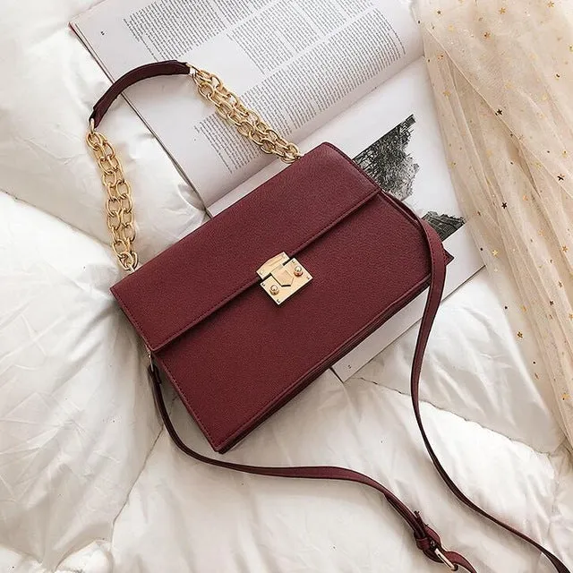 Luxusmarken-Handtasche 2020 Mode Neu Hochwertige PU-Leder Damen-Handtasche Große Tragetasche Schlosskette Schulter Messenger Taschen Fashion Nova Taschen