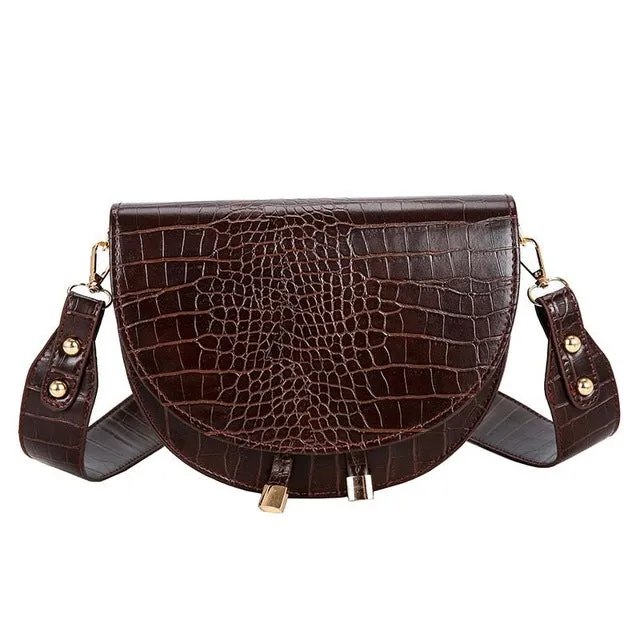 Luxusmode Damen Umhängetasche Krokodil Halbkreis Satteltaschen Weiches Leder Schultertaschen Für Damen Handtaschen Designer Fashion Nova Taschen