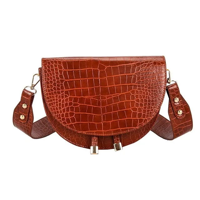 Luxusmode Damen Umhängetasche Krokodil Halbkreis Satteltaschen Weiches Leder Schultertaschen Für Damen Handtaschen Designer Fashion Nova Taschen