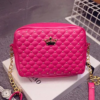 Mara's Traum Kleine Damenhandtasche Mode-Handtasche mit Krone Mini-Nietenschultertasche Damen-Umhängetasche 2019 Bestseller Fashion Nova Taschen