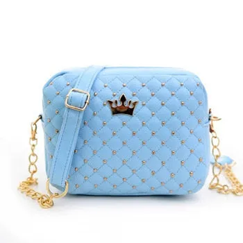 Mara's Traum Kleine Damenhandtasche Mode-Handtasche mit Krone Mini-Nietenschultertasche Damen-Umhängetasche 2019 Bestseller Fashion Nova Taschen