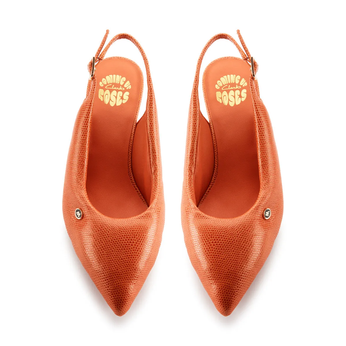   Martine Rose Damen CUR Sling 1 'Orange Interessantes Leder'