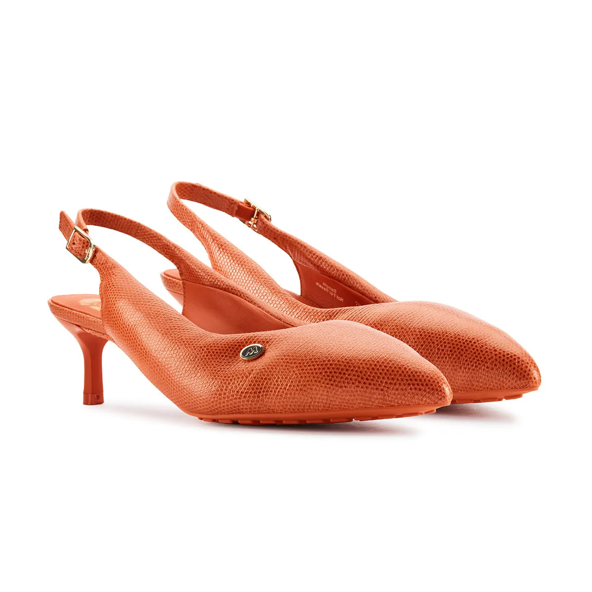   Martine Rose Damen CUR Sling 1 'Orange Interessantes Leder'