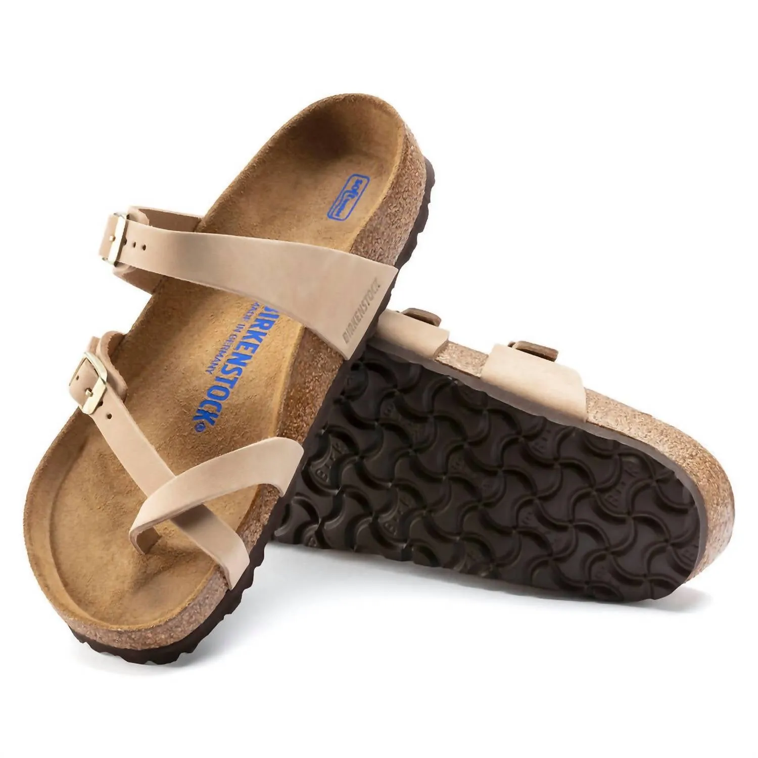 Mayari Soft Footbed Nubuck Sandale in Sandburg