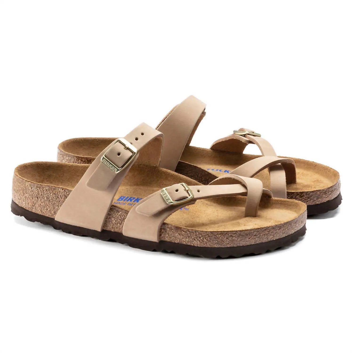 Mayari Soft Footbed Nubuck Sandale in Sandburg