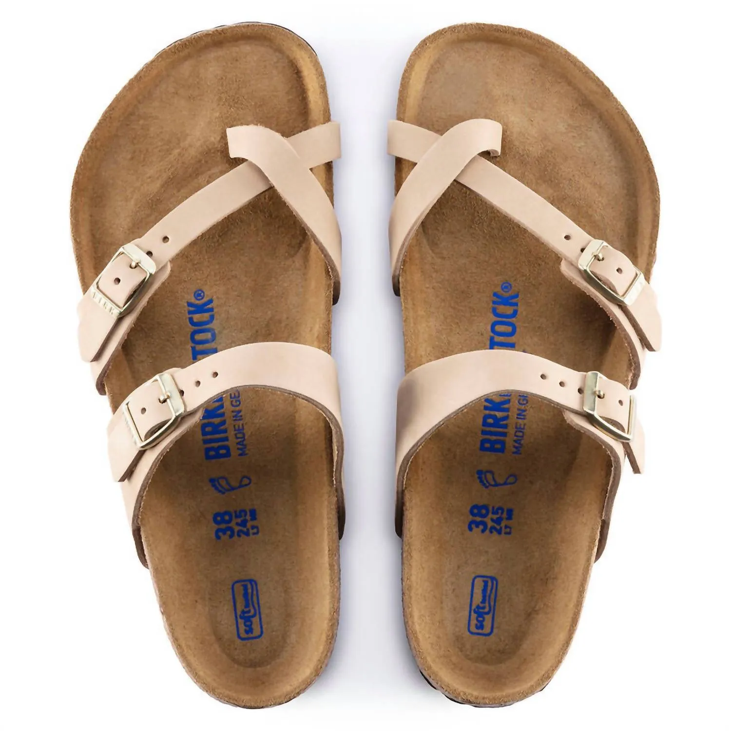 Mayari Soft Footbed Nubuck Sandale in Sandburg