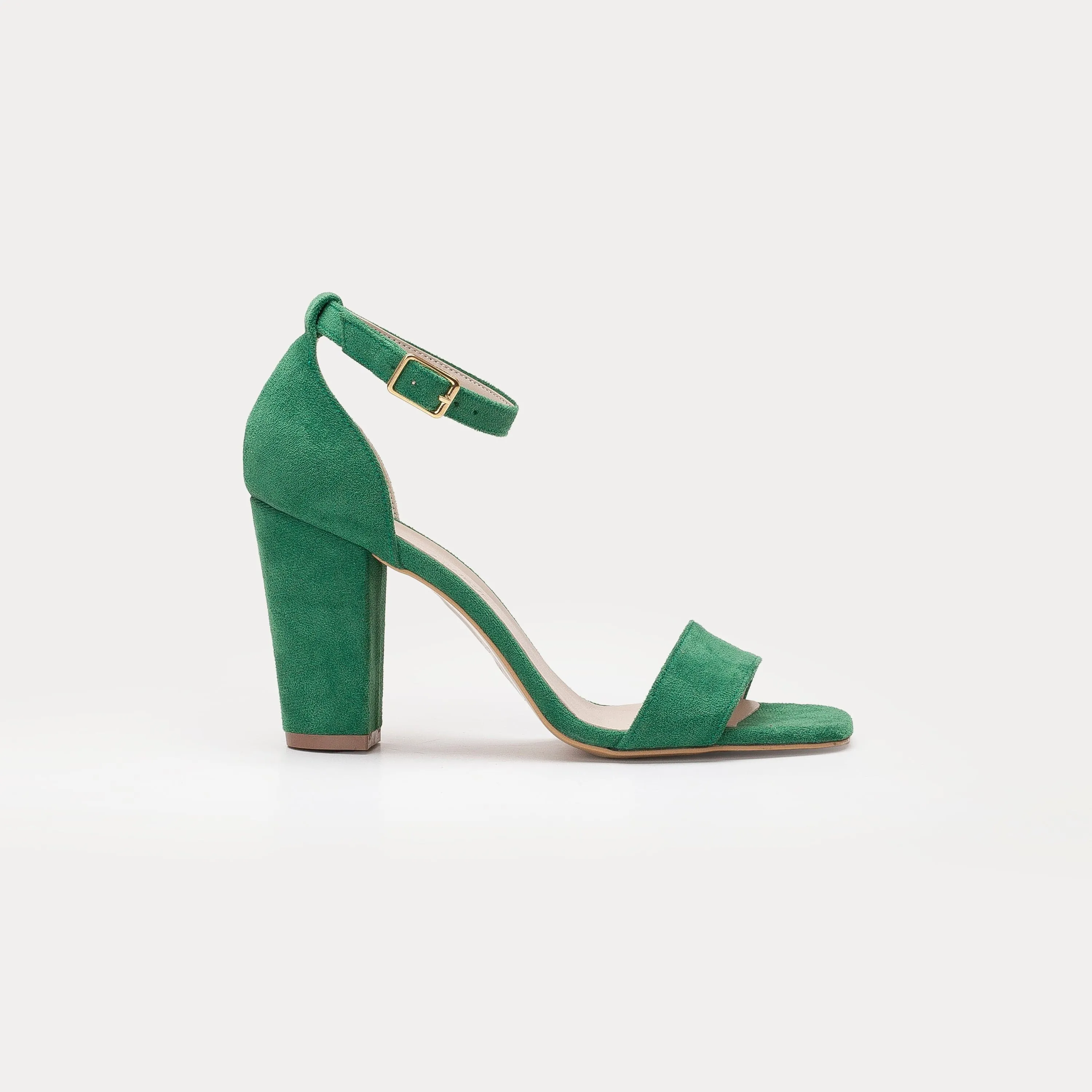 Melissa Vegan Wildleder Perlen Sandalen mit Absatz | Grün