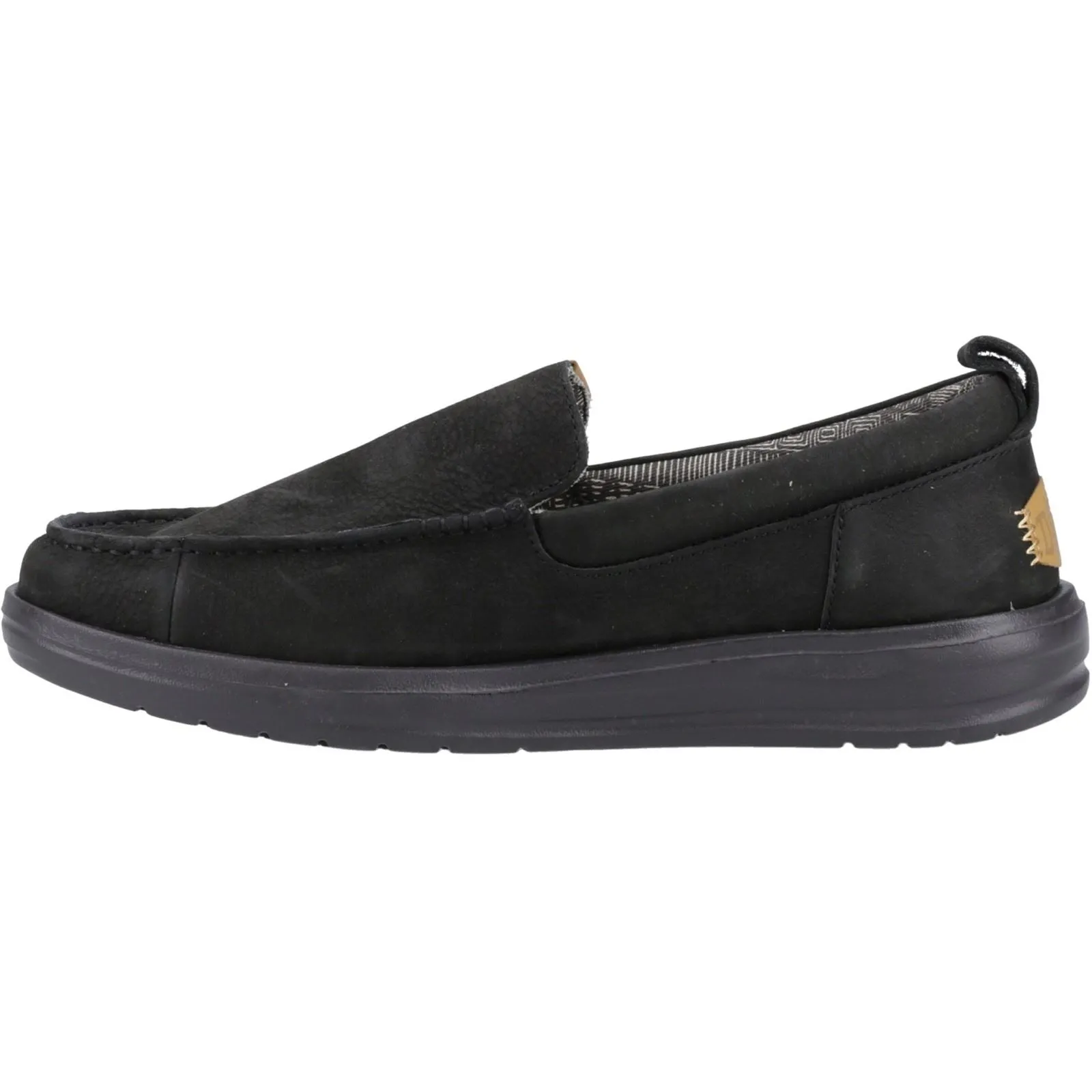 Herren Heydude 40173 Wally Grip Moc Handgefertigte Lederschuhe - Schwarz