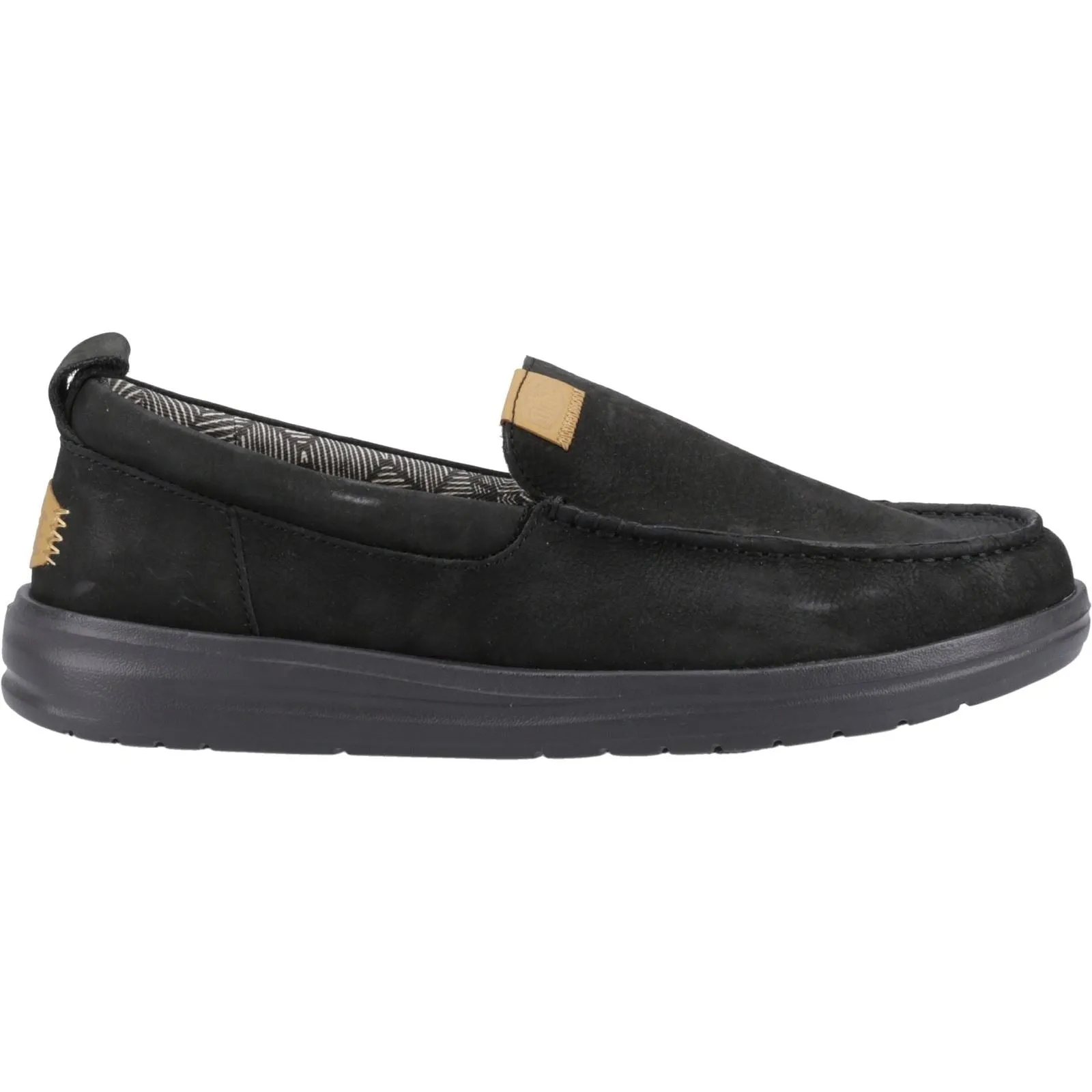 Herren Heydude 40173 Wally Grip Moc Handgefertigte Lederschuhe - Schwarz