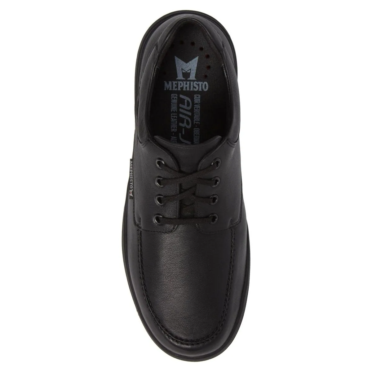 Mephisto Herren DoukHydroProtect Moc Toe Derby Schwarz Wasserdicht