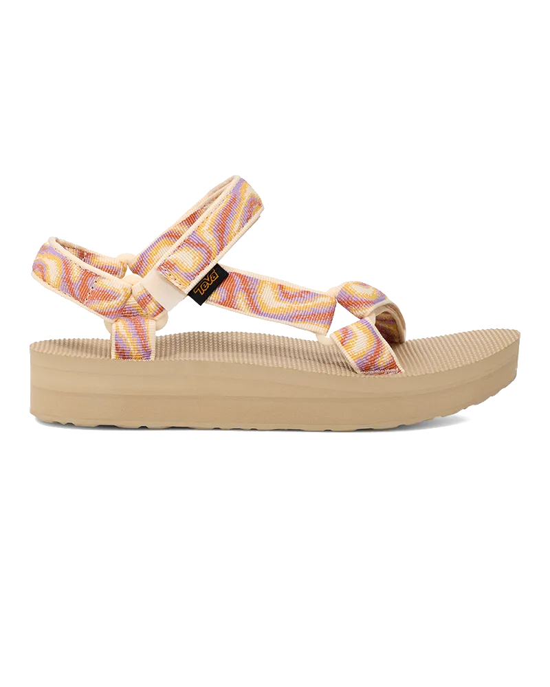 Midform Universal-Sandalen in Neon Verblassen Kokosnuss