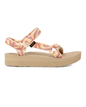 Midform Universal-Sandalen in Neon Verblassen Kokosnuss