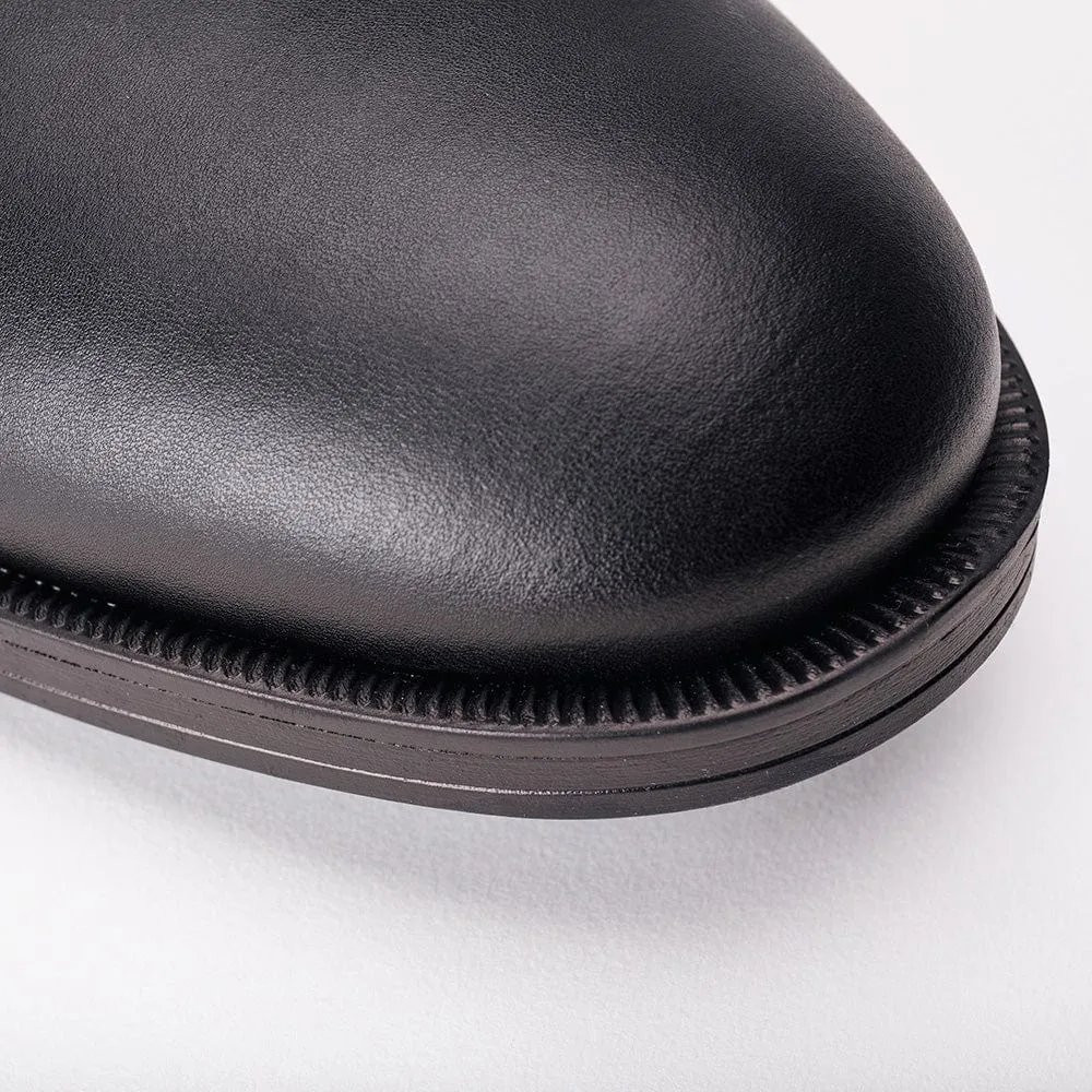 Mikel Herren Blucher-Schuhe aus veganem Leder | Schwarz
