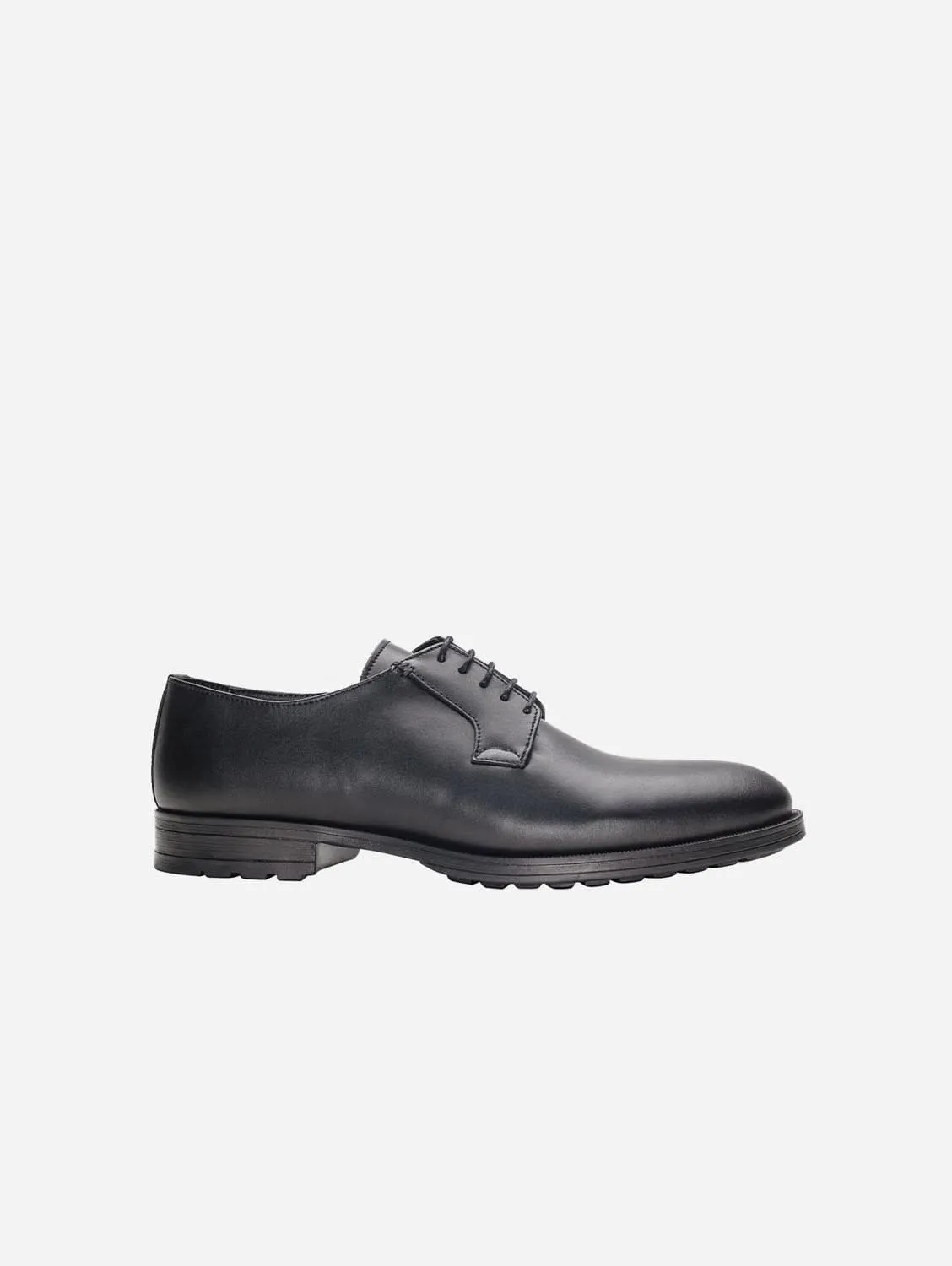 Mikel Herren Blucher-Schuhe aus veganem Leder | Schwarz
