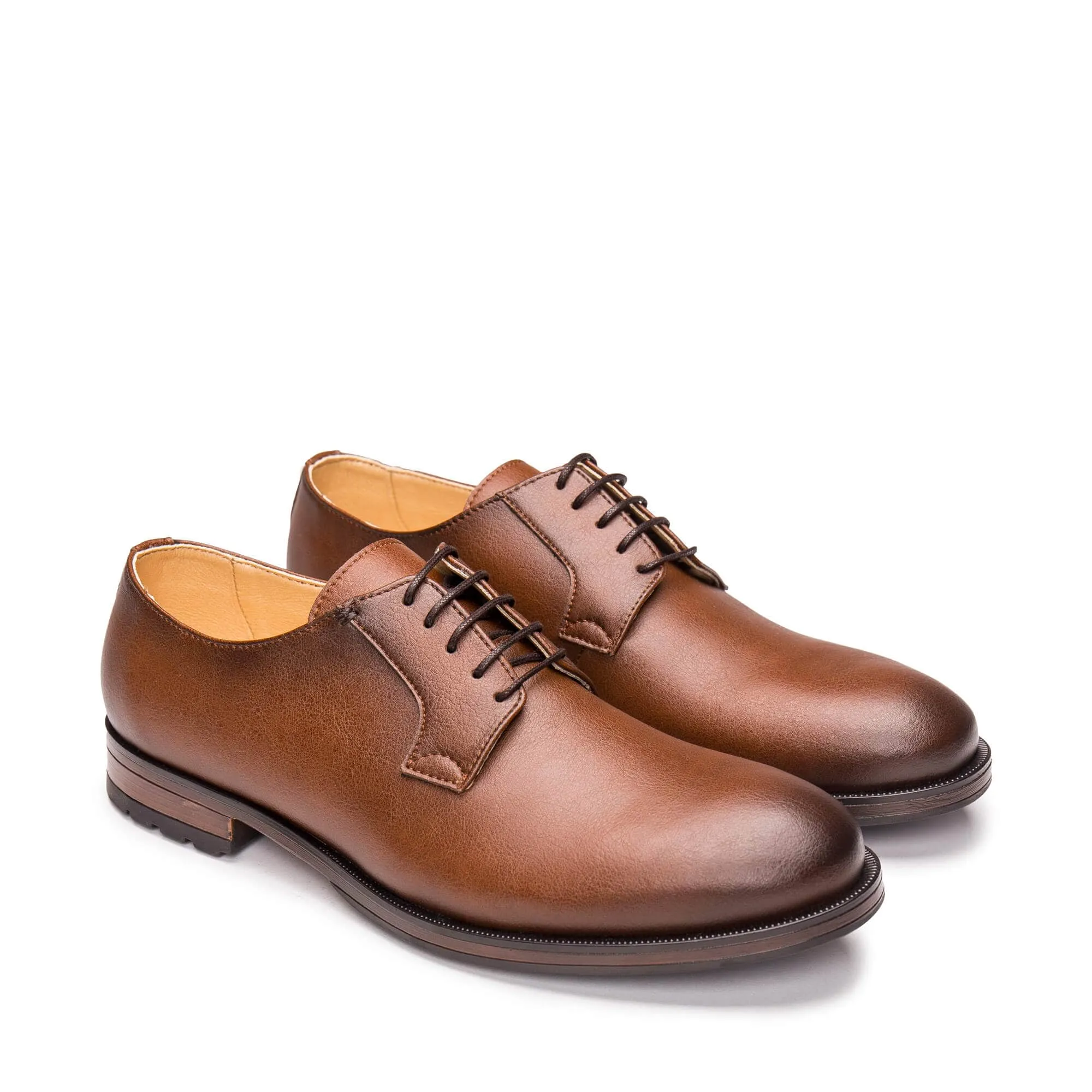 Mikel Herren Blucher-Schuhe aus veganem Leder | Braun