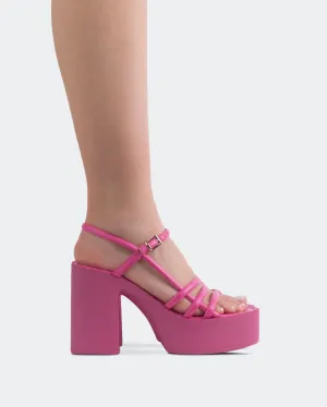Minou Fuchsia Leder