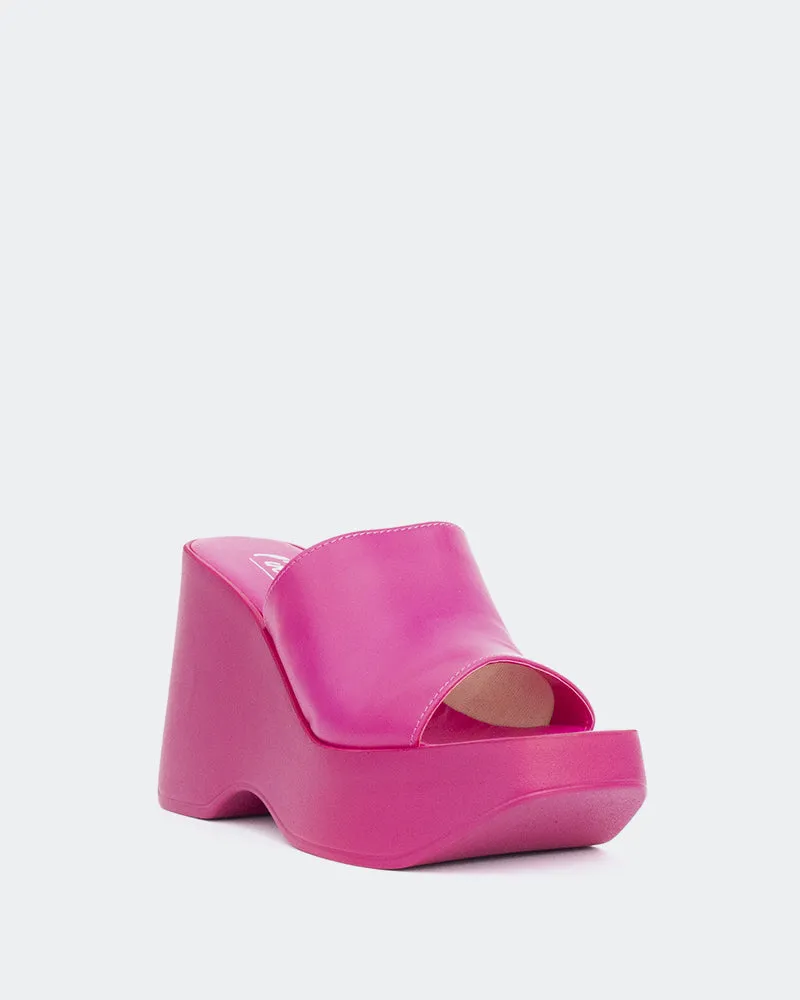 Moos Fuchsia Leder