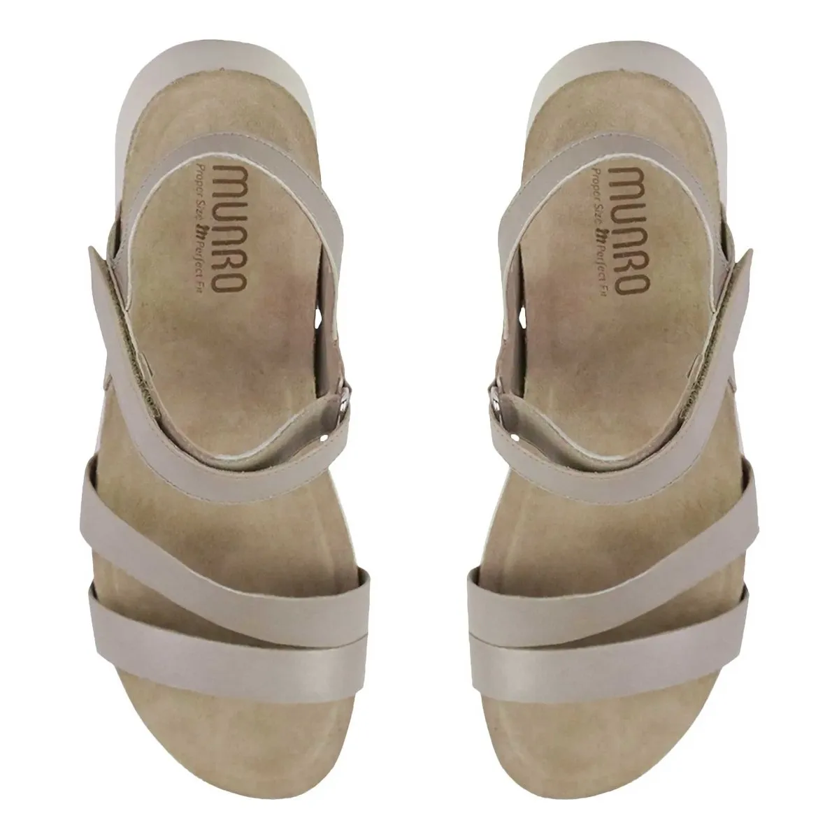 Munro Damen Juniper Taupe Metallic
