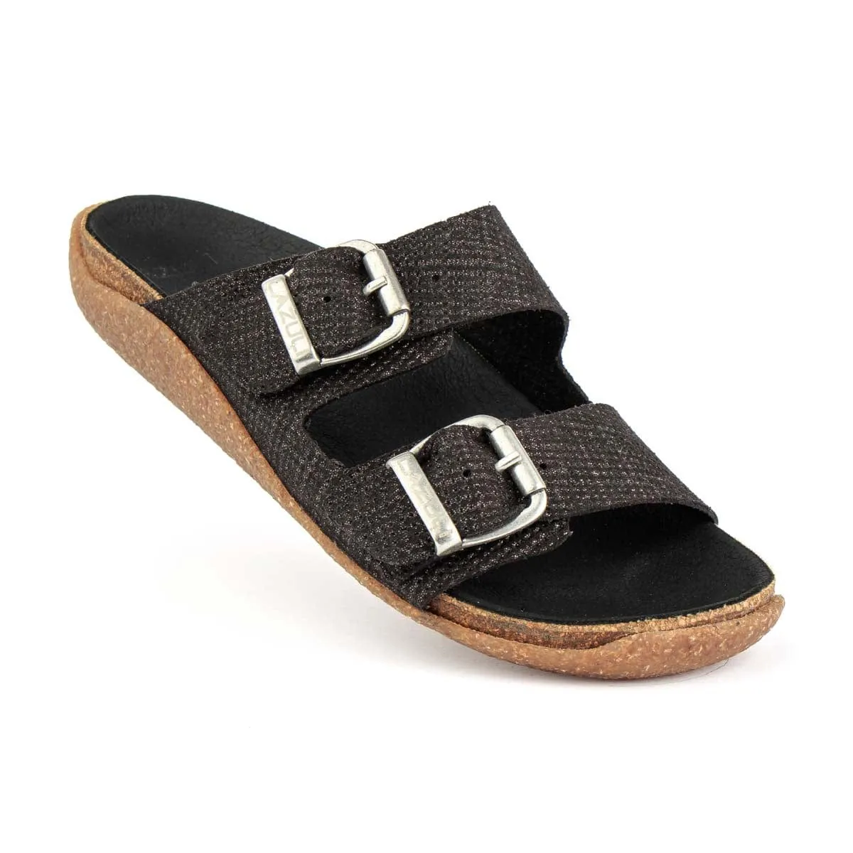 Meine Fußbett-Sandalen aus veganem Kork & Mais | Schwarz