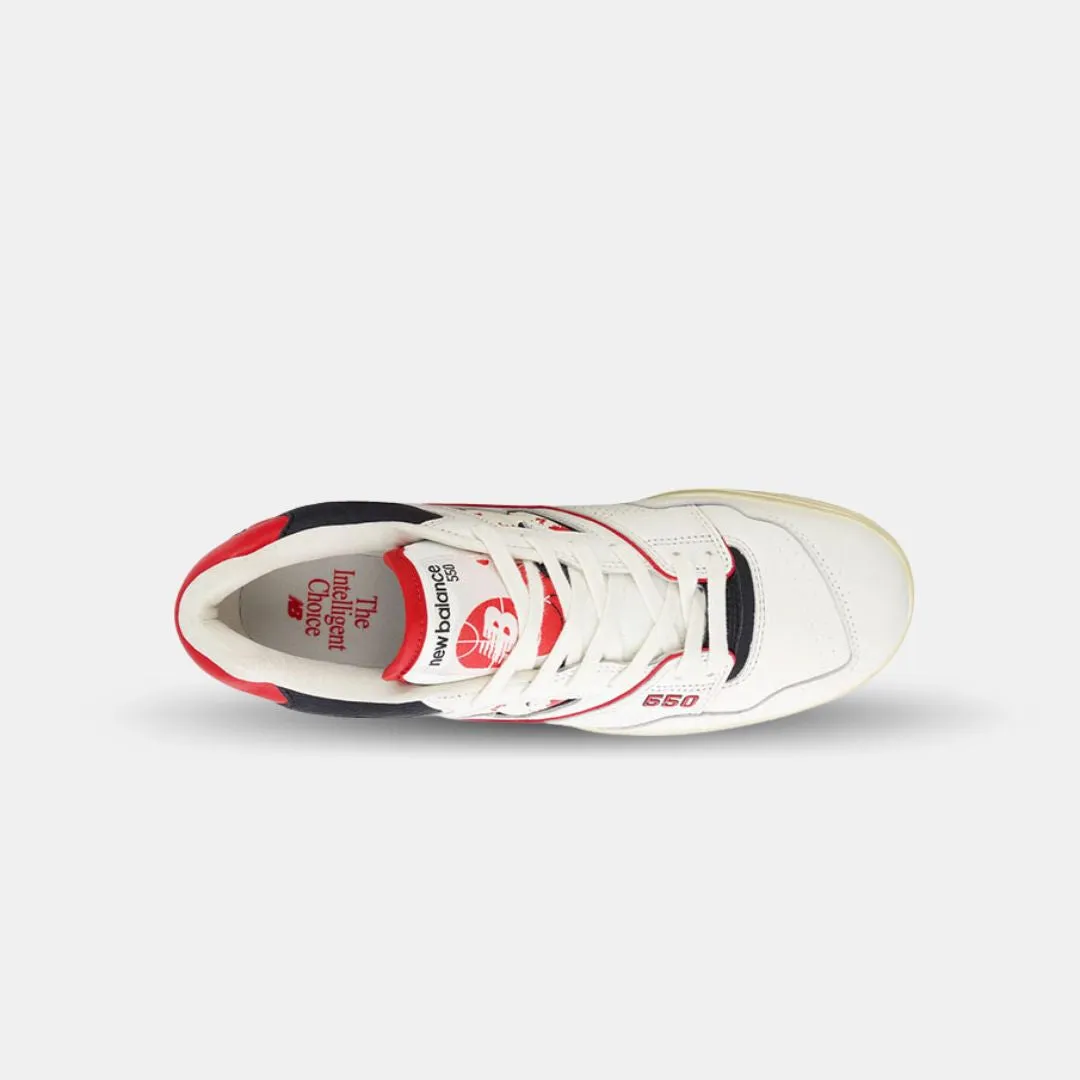 New Balance 550 Meersalz Team Rot Schwarz