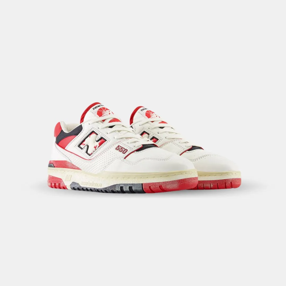 New Balance 550 Meersalz Team Rot Schwarz