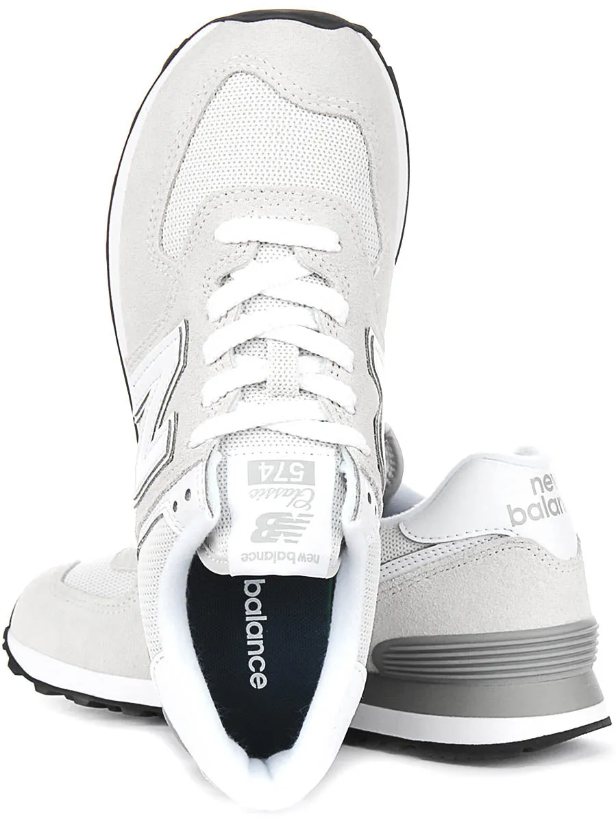 New Balance WL574 EVW in Grau Weiß für Damen Schuhe New Balance