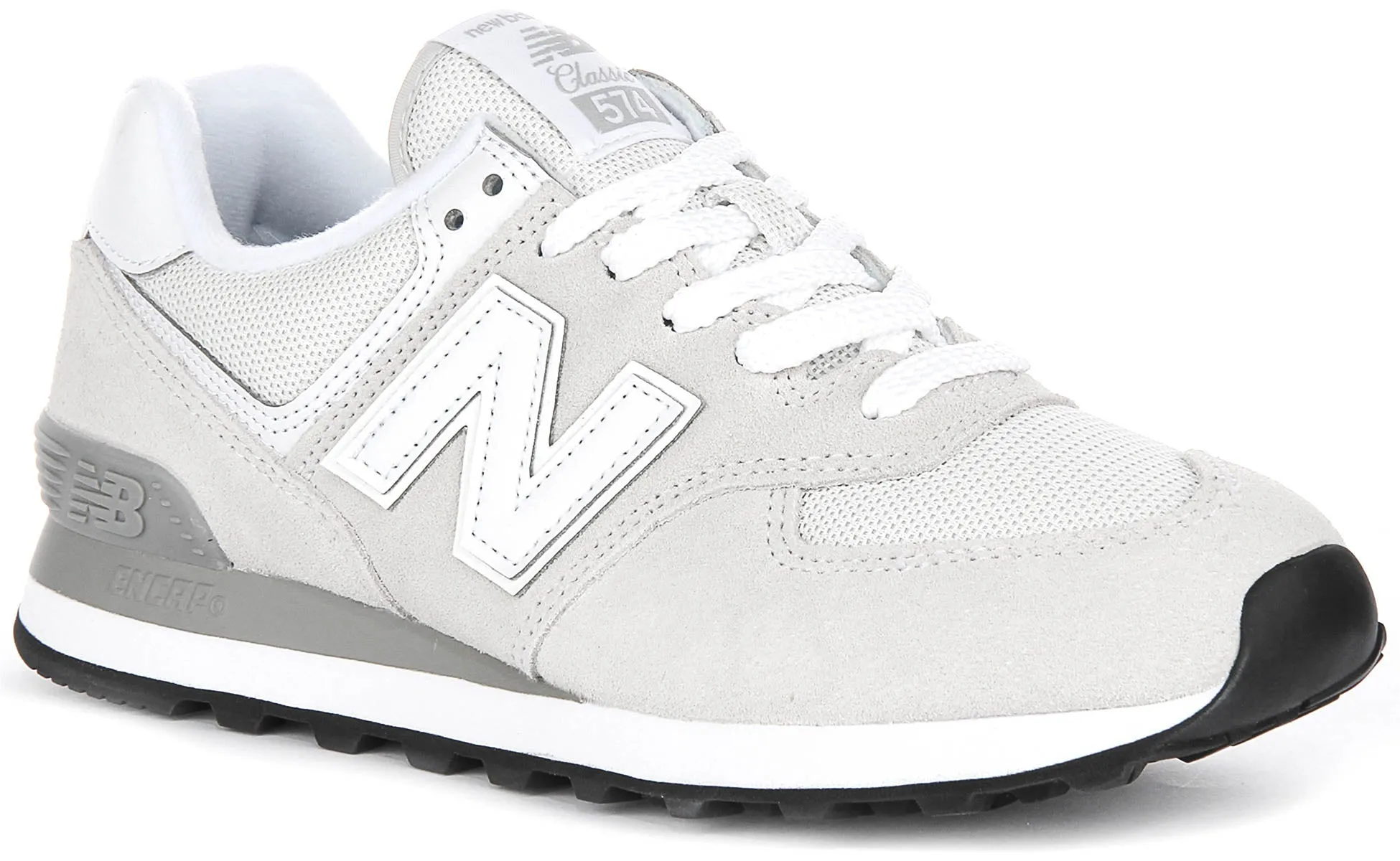 New Balance WL574 EVW in Grau Weiß für Damen Schuhe New Balance