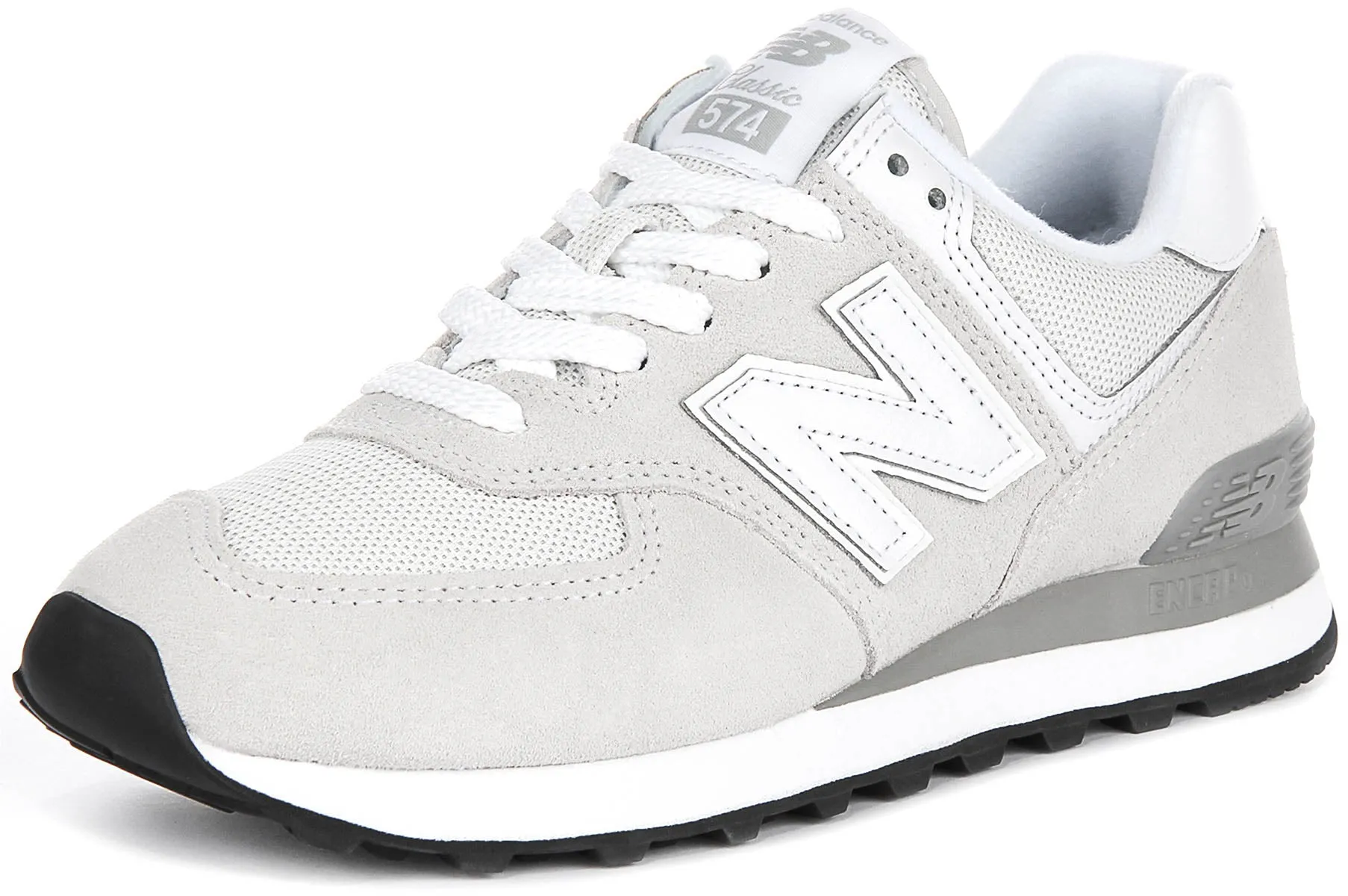 New Balance WL574 EVW in Grau Weiß für Damen Schuhe New Balance
