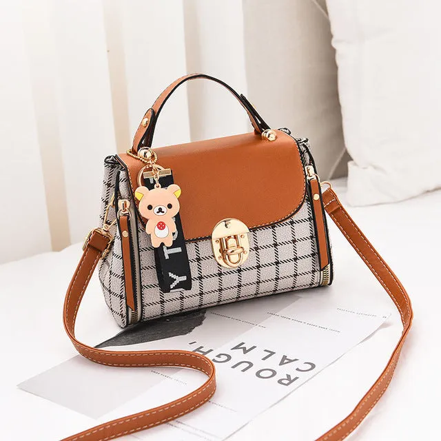 Neuer süßer Damen-PU-Handtaschentyp Hochwertig 2020 Bestseller Kleine Mädchen Raffinierte Farbkombination Casual Mode Kleine quadratische Tasche Fashion Nova Taschen